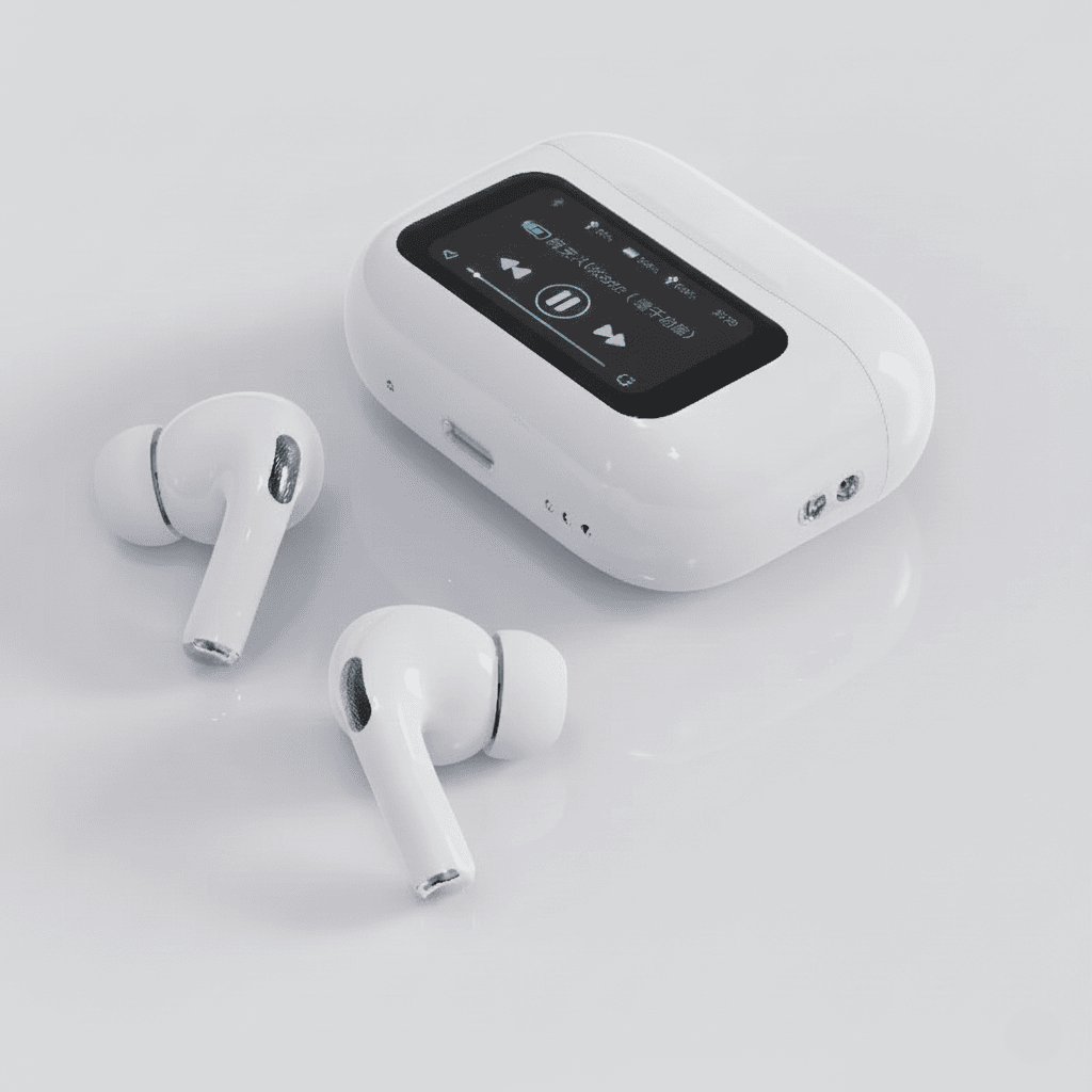 A9 Pro Touch Screen Display ANC Wireless Earbuds