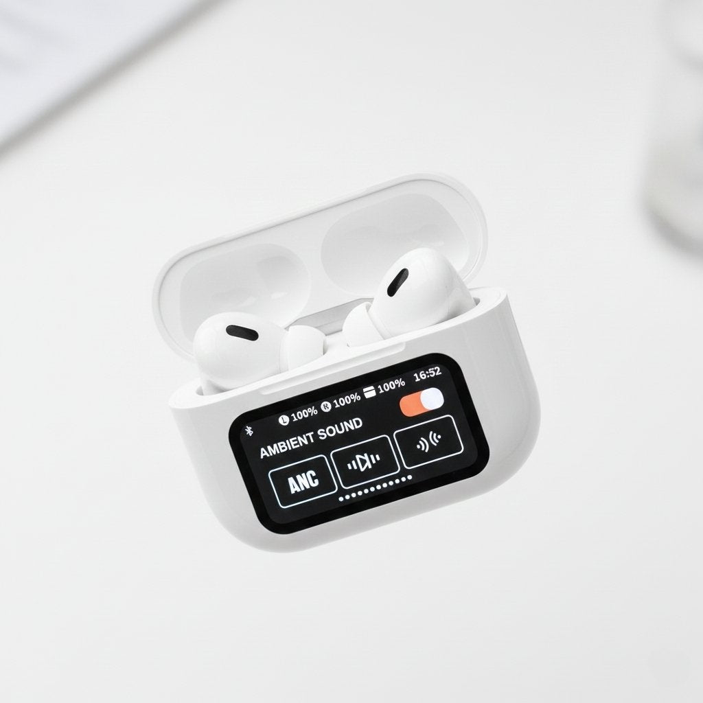 A9 Pro Touch Screen Display ANC Wireless Earbuds