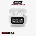 A9 Pro Touch Screen Display ANC Wireless Earbuds