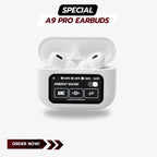 A9 Pro Touch Screen Display ANC Wireless Earbuds