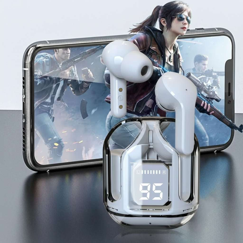 Air 31 TWS Transparent Wireless Earbuds – White Edition